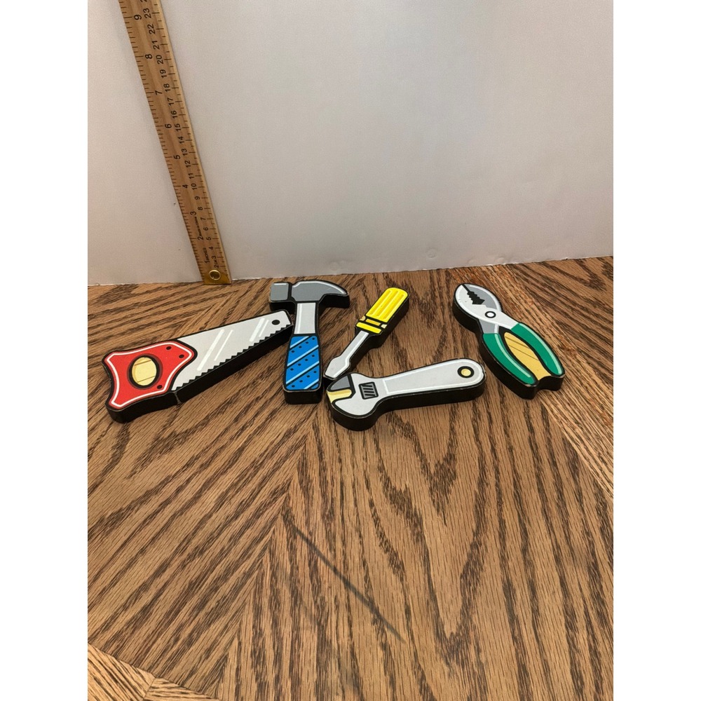 Construction Toddler Unbranded Wooden Toy Tool Set 5-Piece Multicolor